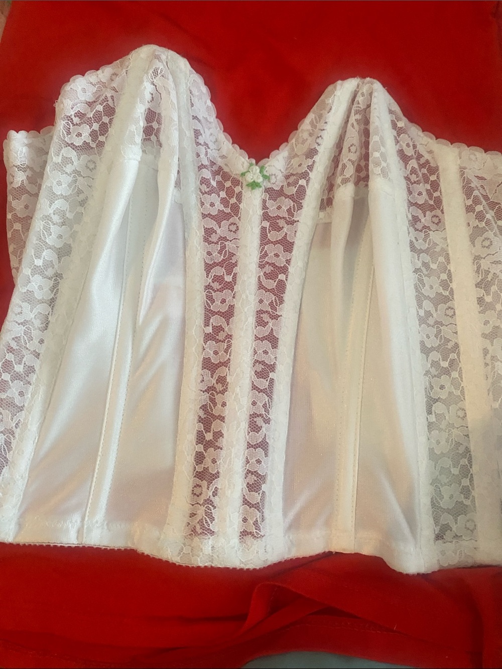 Delicate White Lace Bustier Corset Top - Women Intimates & Sleepwear